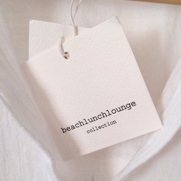 NEW WITH TAG beachlunchlounge White Casual Button Down Shirt - Picture 3 of 15